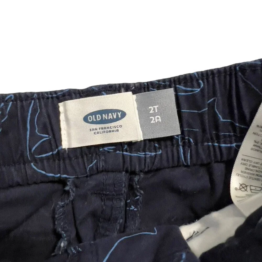 Old Navy 2T Navy Blue Shark Shorts